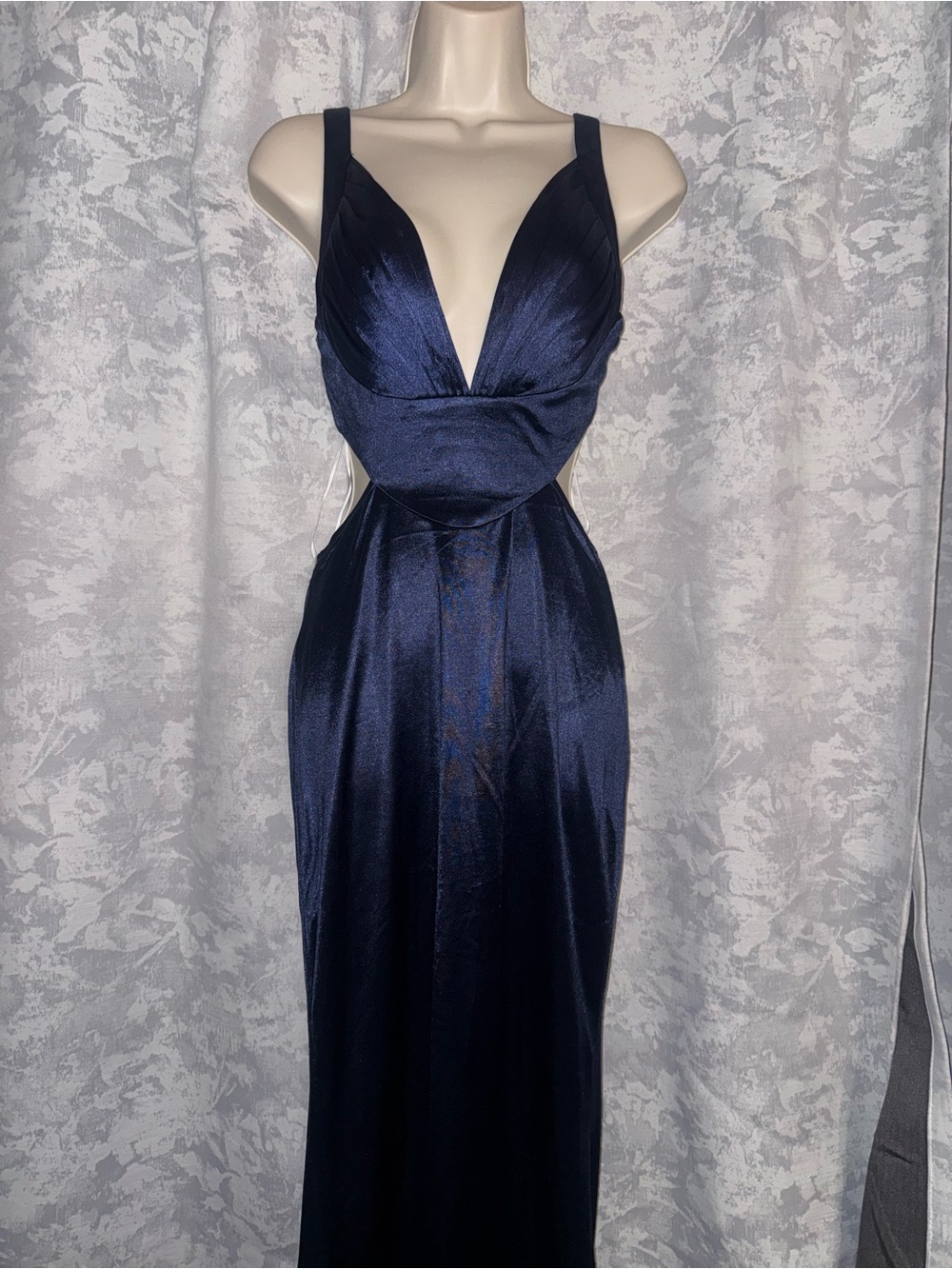 NWT Navy Satin Gown